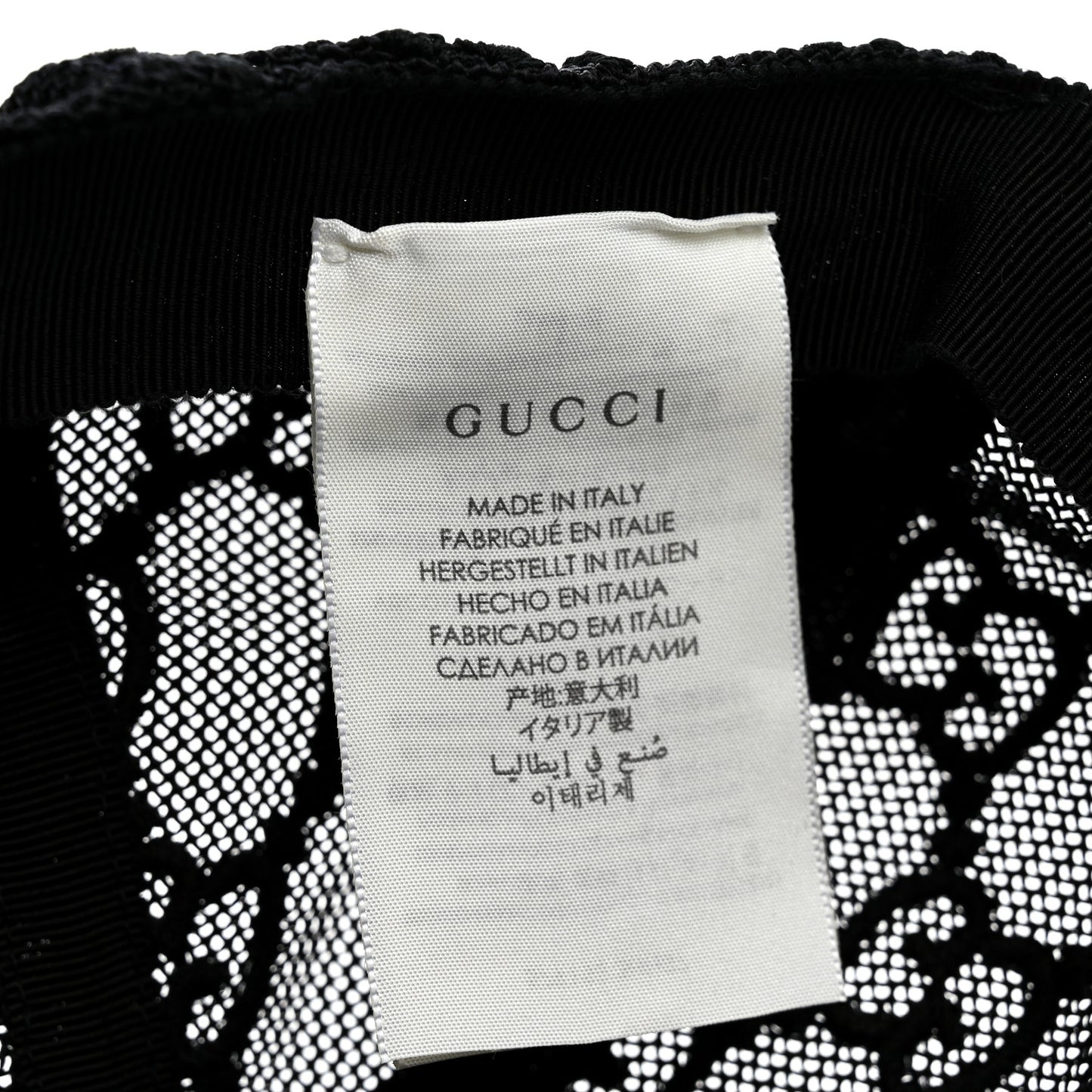 Mesh GG Monogram Shivali Baseball Hat M Black