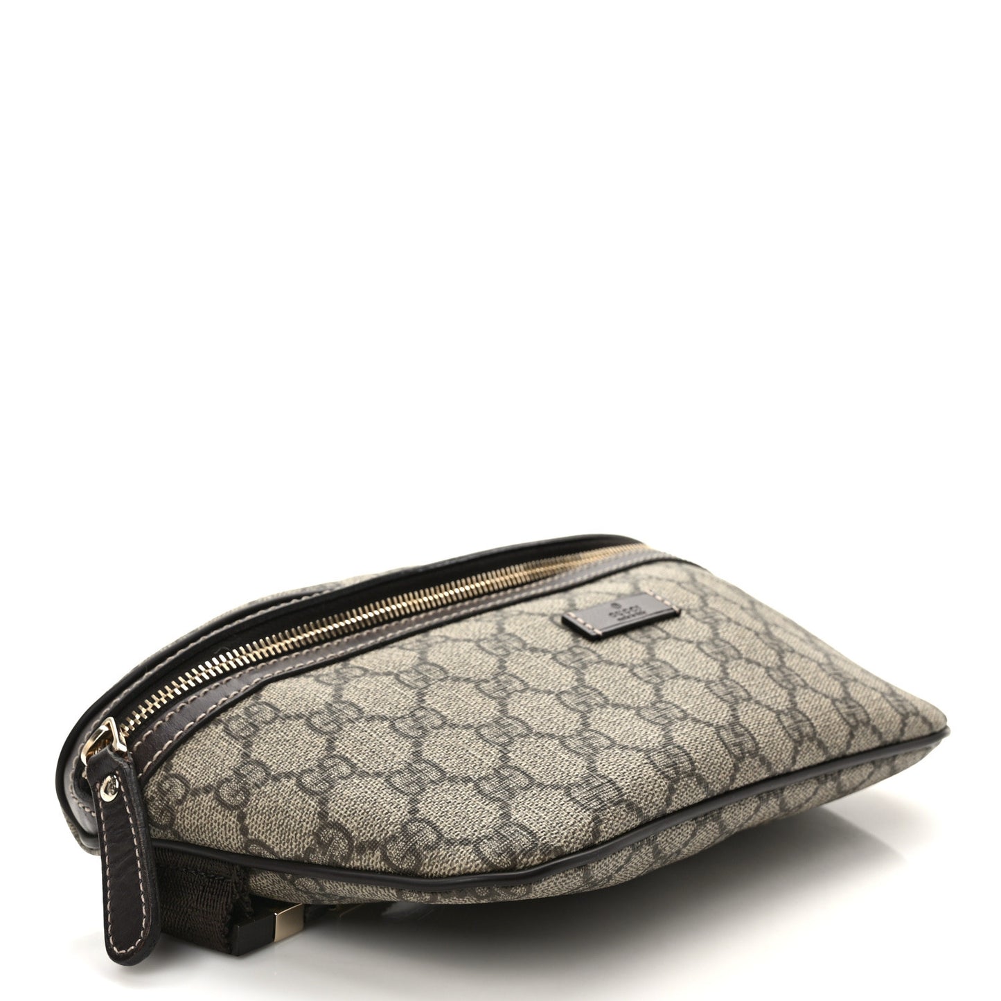 GG Supreme Monogram Belt Bag Dark Brown