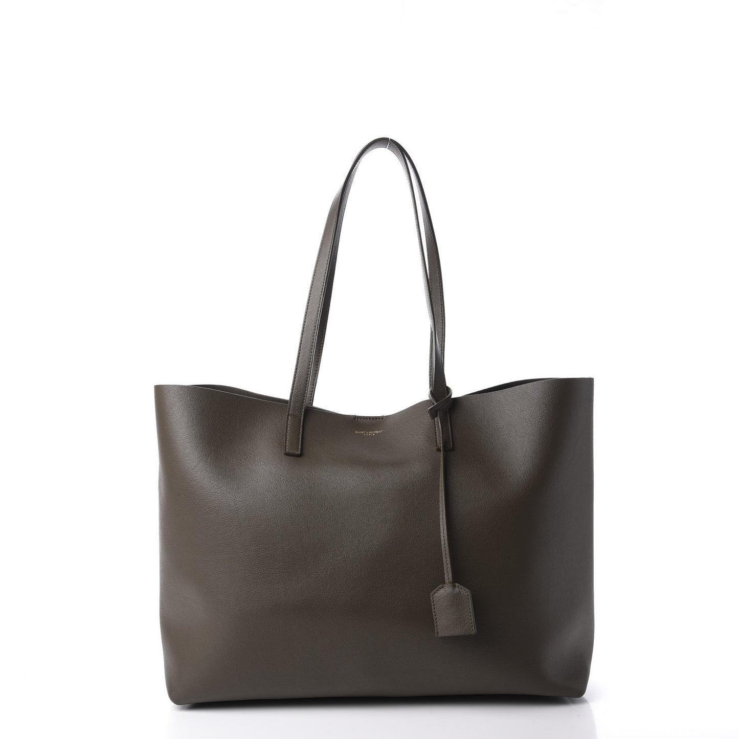 Calfskin Large Shopping Tote Kaki Militaire