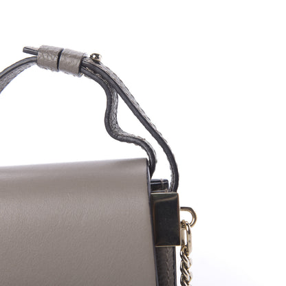 Chloe Grained Calfskin Lambskin Mini Faye Shoulder Bag Motty Grey 8 of 11