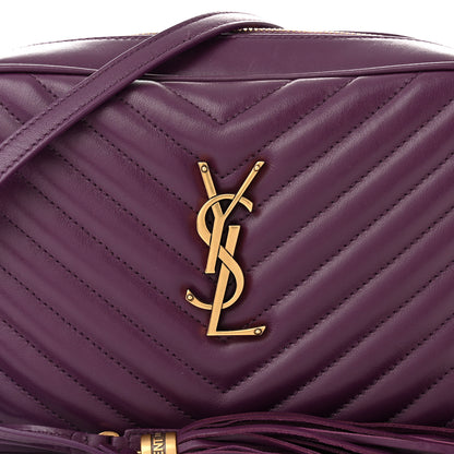 Saint Laurent Calfskin Matelasse Monogram Lou Camera Bag Purple 8 of 11
