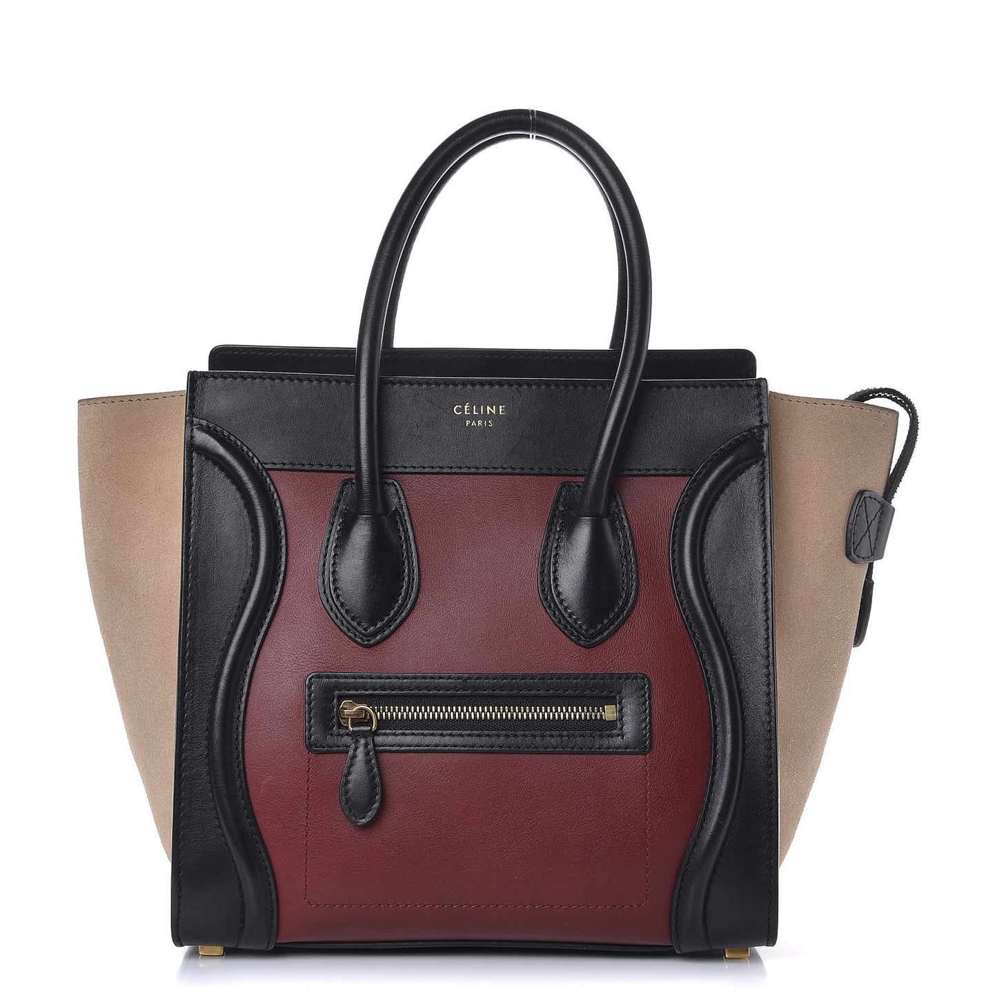 Smooth Calfskin Nubuck Micro Tri-Color Luggage Rust