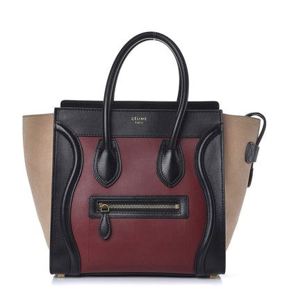 Celine Smooth Calfskin Nubuck Micro Tri-Color Luggage Rust 1 of 6