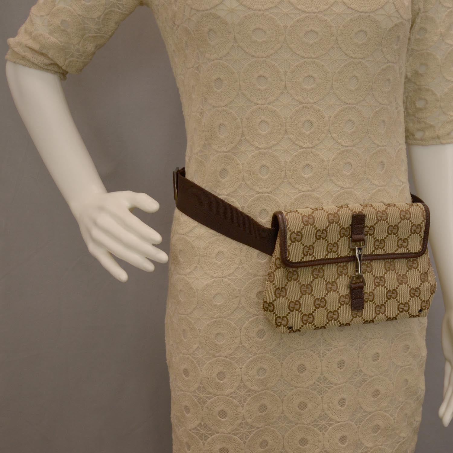 Gucci GG Monogram Flight Belt Bag Dark Brown 2 of 8