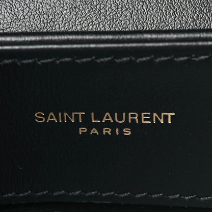 Saint Laurent Calfskin Y Quilted Monogram Small Loulou Chain Satchel Black 6 of 10