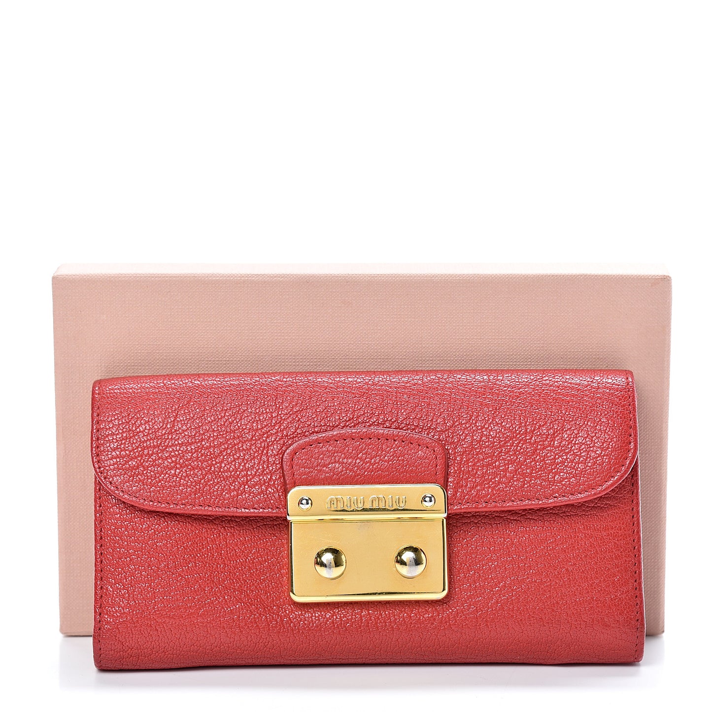 Goatskin Madras Continantal Wallet Rosso