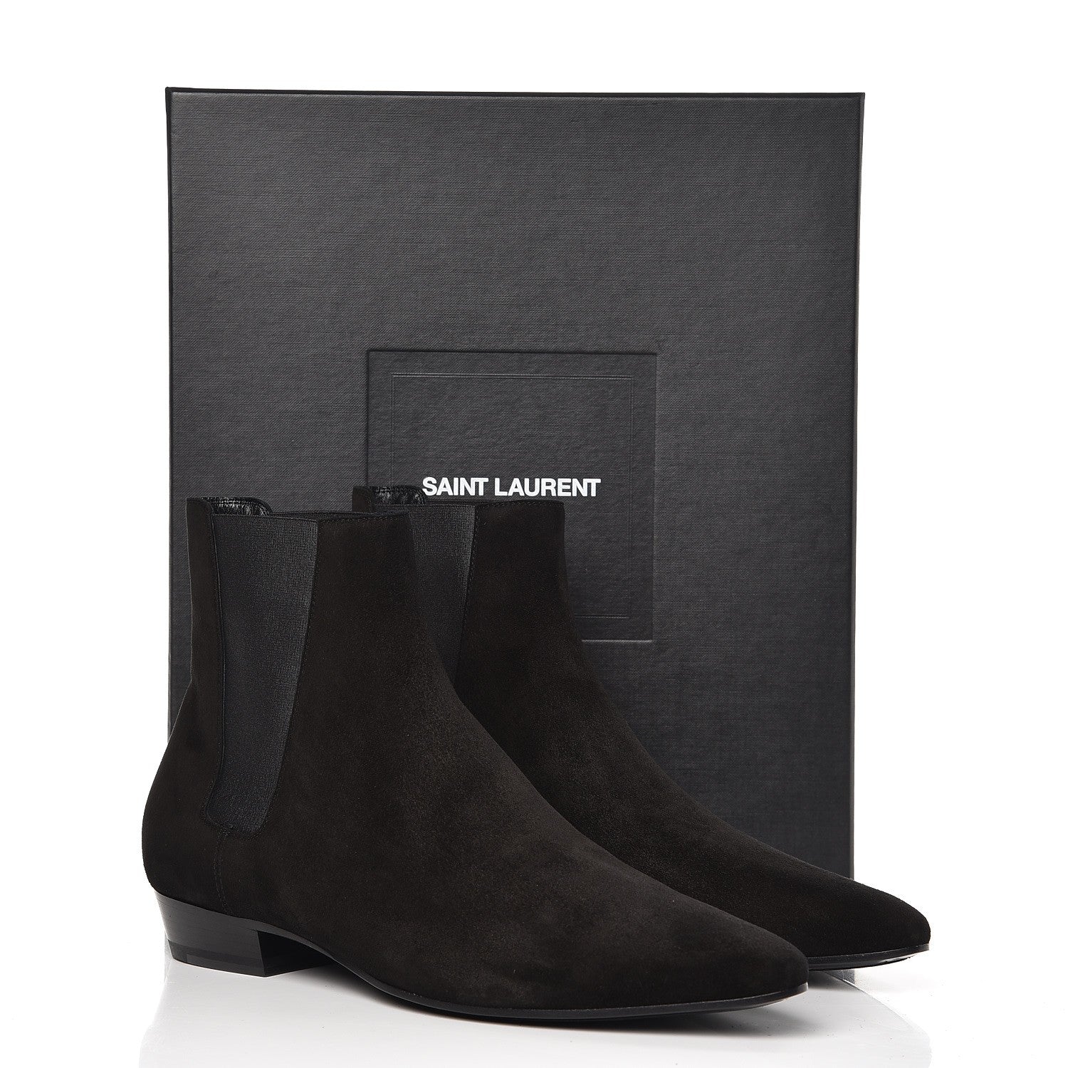Saint Laurent Mens Suede Chelsea Boots 44 Black 9 of 9