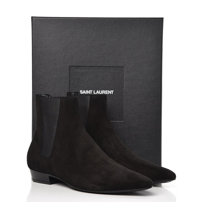 Saint Laurent Mens Suede Chelsea Boots 44 Black 9 of 9