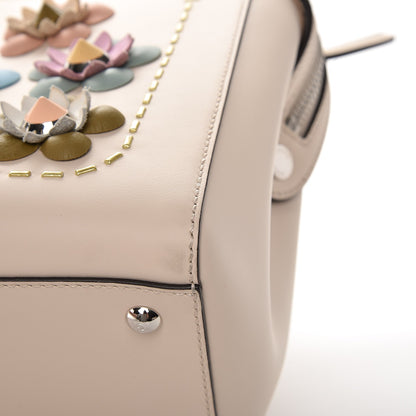 Fendi Vitello Baltico Flowerland Studded Dotcom Satchel Camelia Multicolor 10 of 12
