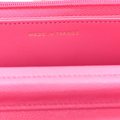 Chanel Caviar Quilted Wallet On Chain WOC Fuchsia 7 of 12