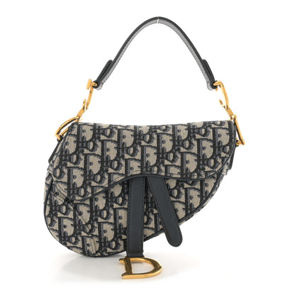Christian Dior Oblique Mini Saddle Bag Blue 1 of 10