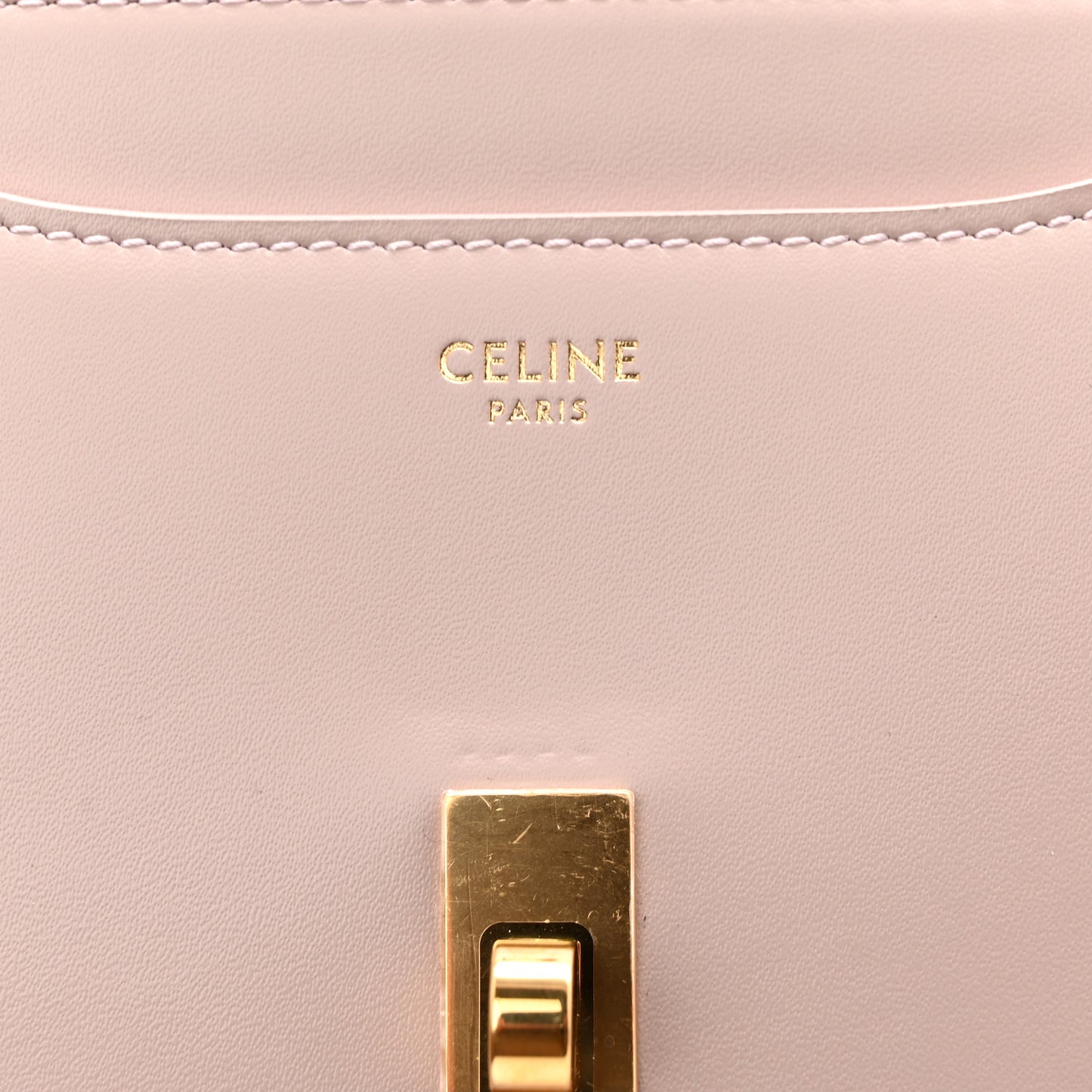 Satinated Calfskin Mini 16 Top Handle Bag Bleached Pink