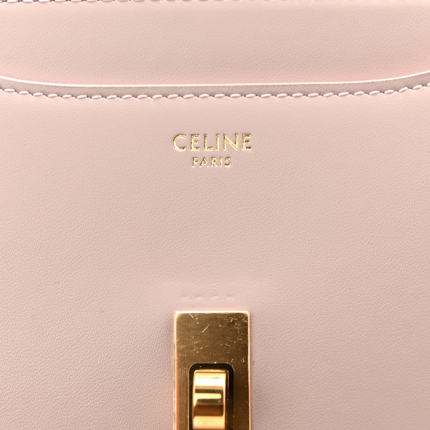 Celine Satinated Calfskin Mini 16 Top Handle Bag Bleached Pink 6 of 12
