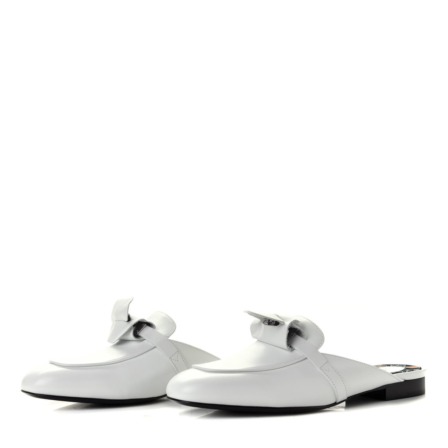 Hermes Calfskin Oz Mules 38 White 2 of 6