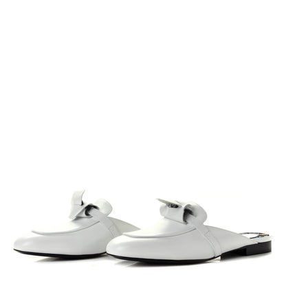 Hermes Calfskin Oz Mules 38 White 2 of 6