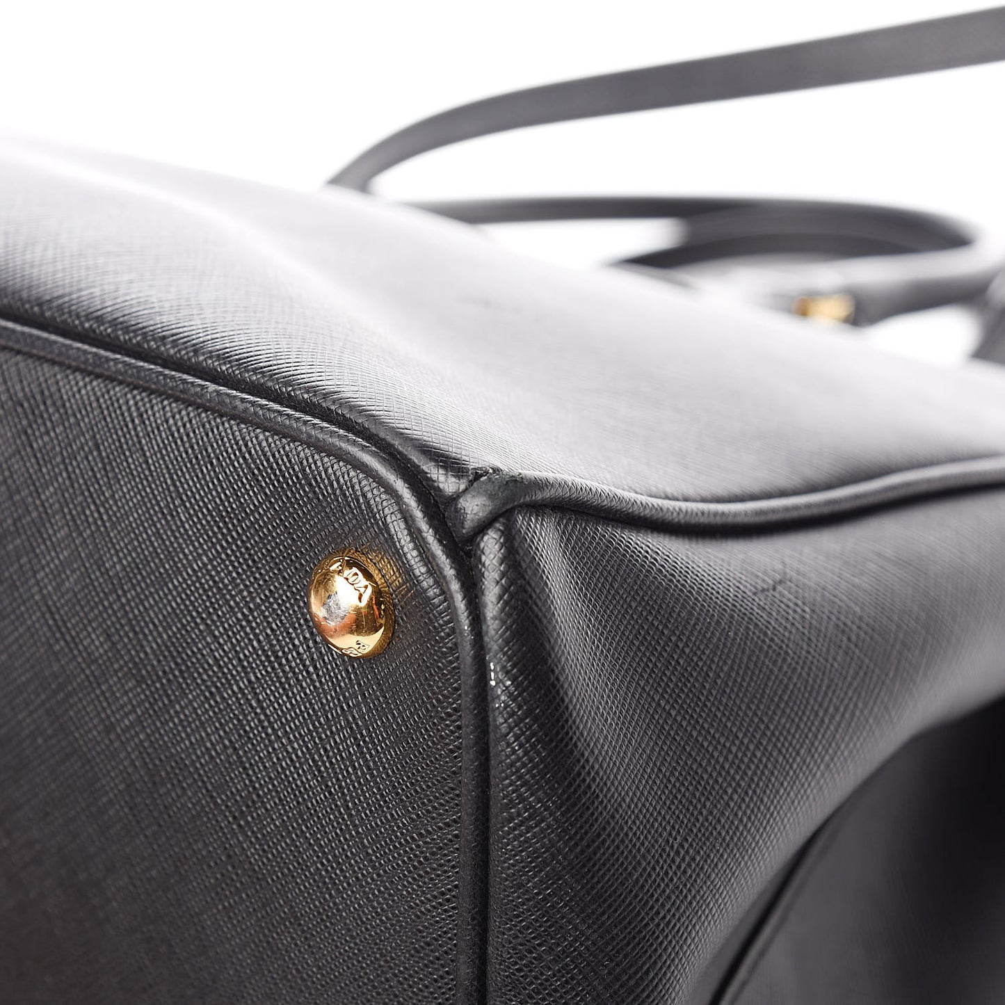 Saffiano Large Galleria Double Zip Tote Black