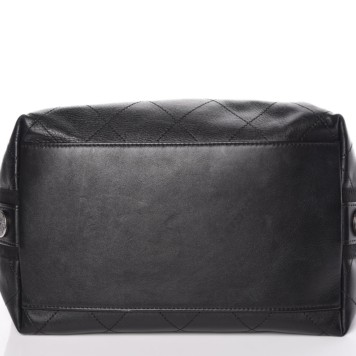 Chanel Calfskin Stitched Large Button Up Hobo Black 11 of 12