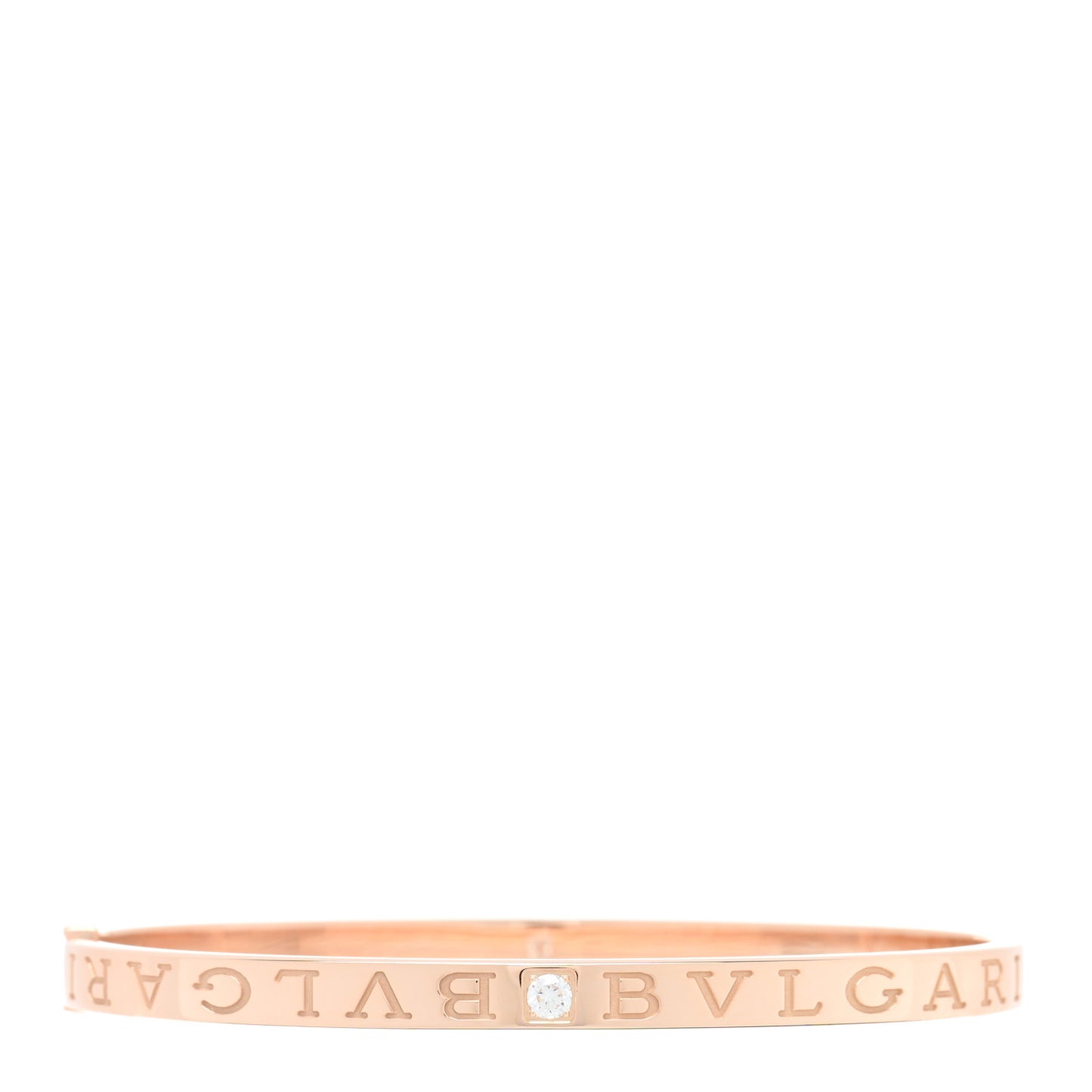 18K Rose Gold Diamond B.Zero1 Essential Bangle Bracelet L