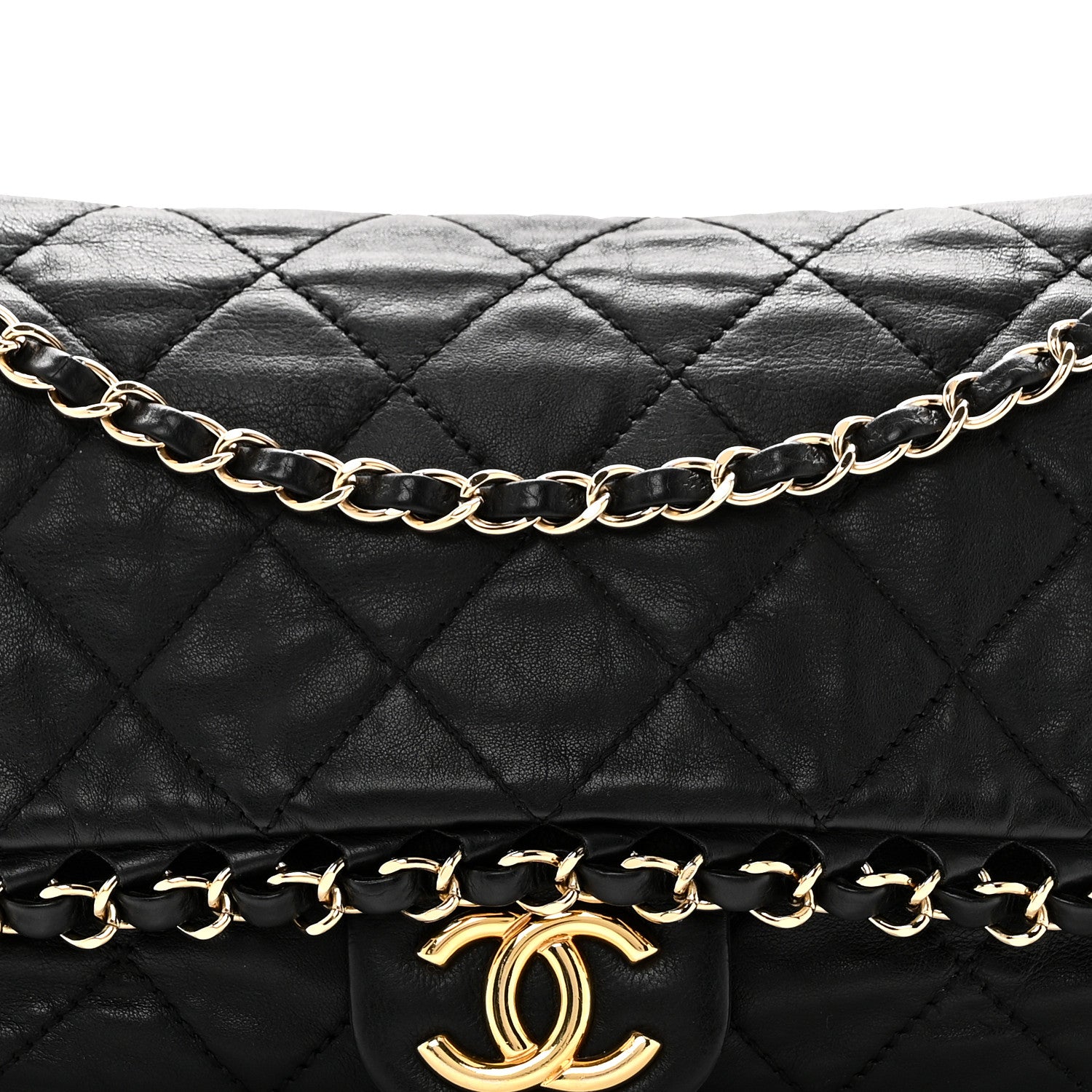 Chanel Calfskin Quilted Medium Chain Me Flap Black 8 of 10