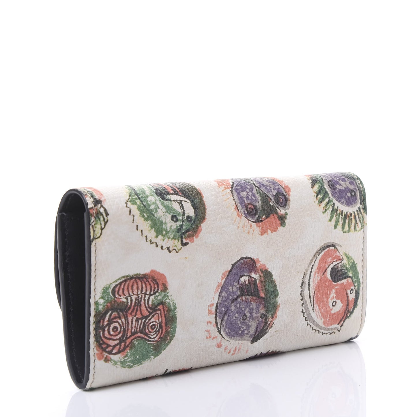Calfskin Pallas Head Motif Print Continental Wallet Multicolor