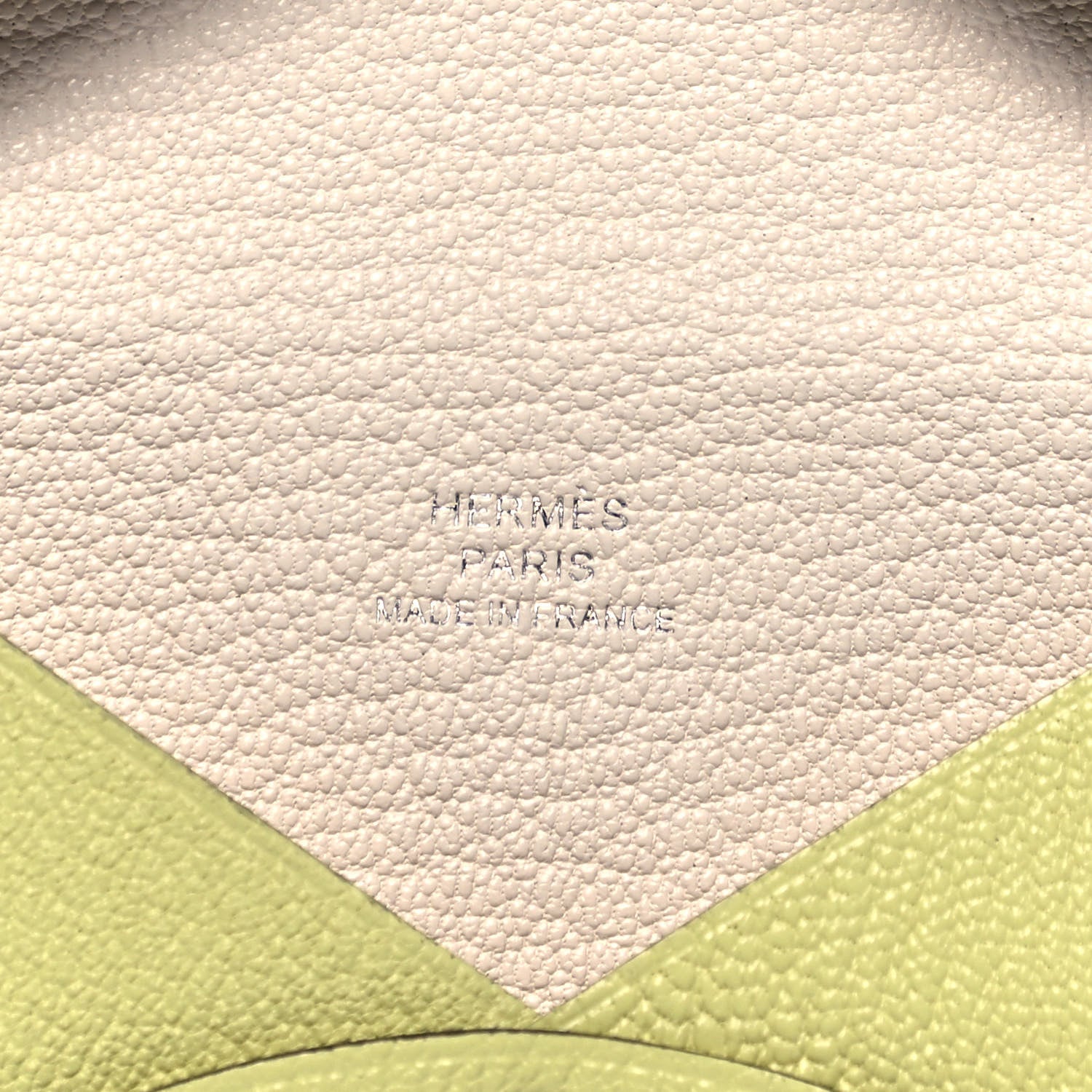 Hermes Chevre Mysore Verso Calvi Card Case Jaune Bourgeon Nata 6 of 7