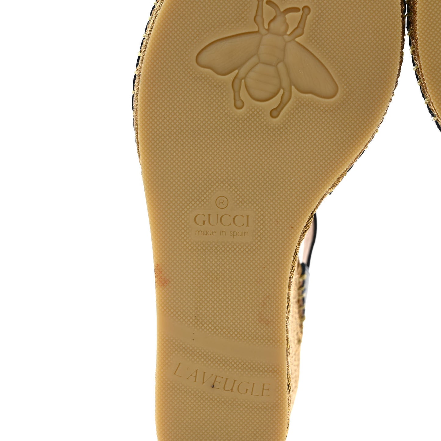 Calfskin Espadrille Platform 95 Wedge Sandals 38 Blu Agata Oro Vecchi