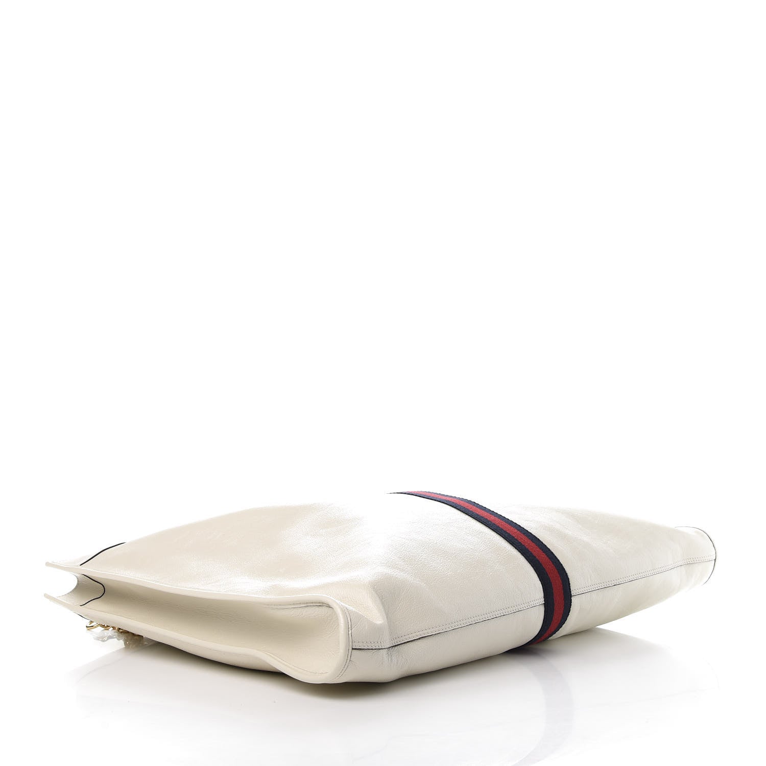 Gucci Calfskin Maxi Rajah Chain Tote White 5 of 14