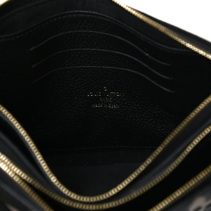 Louis Vuitton Empreinte Monogram Giant Double Zip Pochette Black Cream 8 of 11