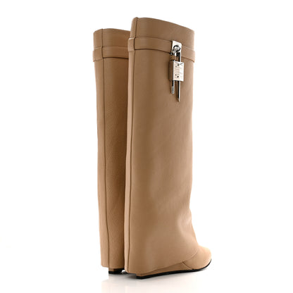 Givenchy Calfskin Shark Lock Pant Boots 38 Beige 4 of 8