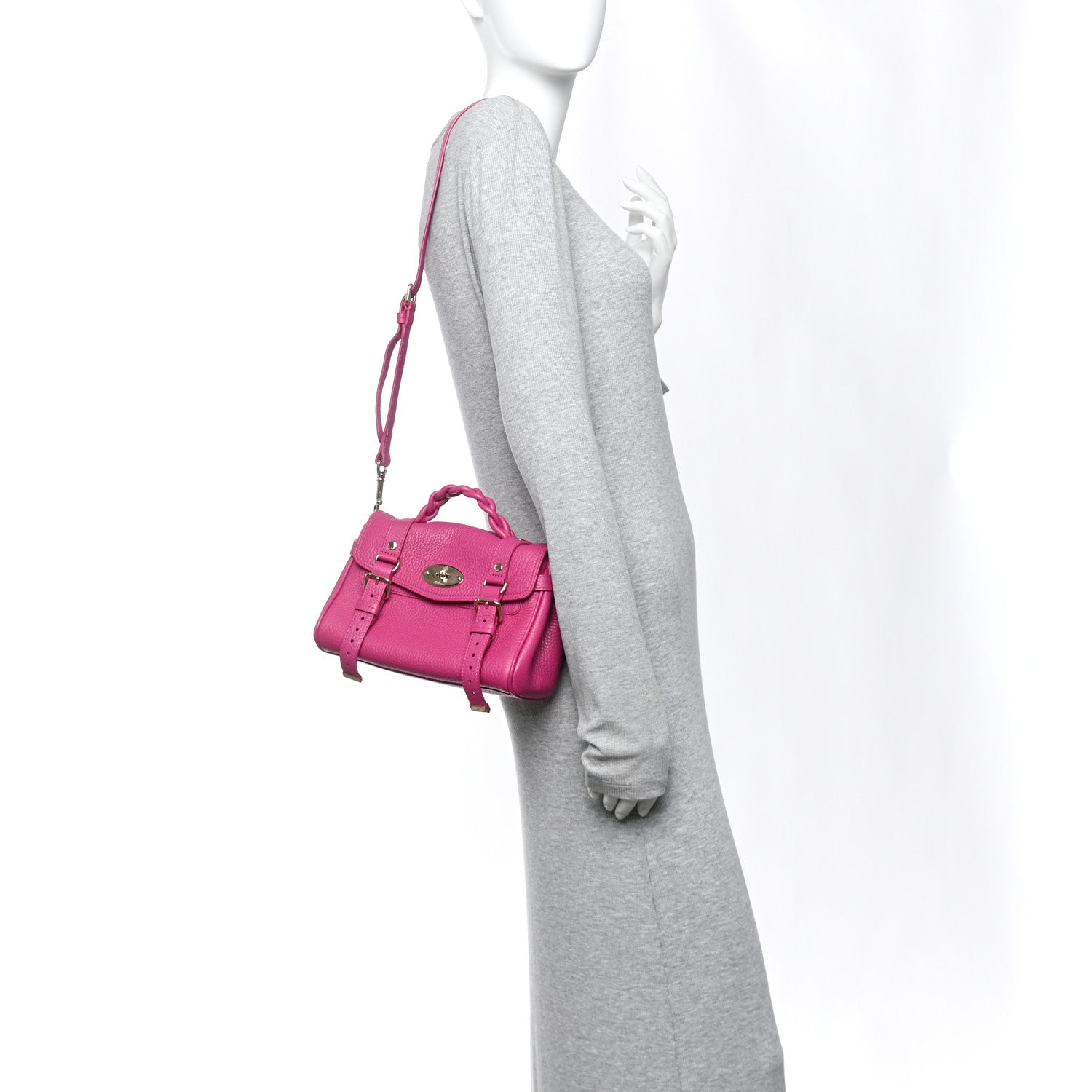 【希少】 mulberry アレクサ 2way ショルダーバッグ ピンク レザー Mulberry Heavy Grain Mini Alexa Mulberry Pink 1800069 – FASHIONPHILE