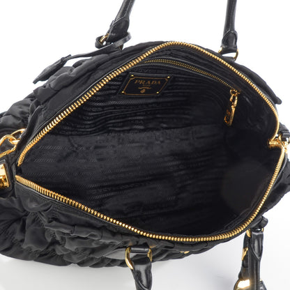 Prada Tessuto Nylon Gaufre Shopping Satchel Black 5 of 8