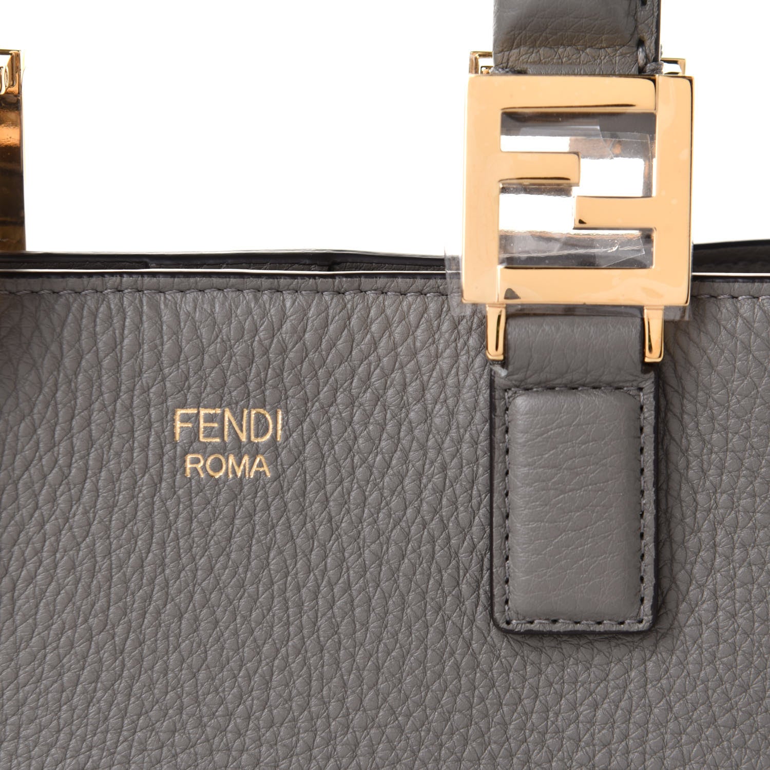 Fendi Cuoio Romano Selleria Mini FF Tote Moon 11 of 13