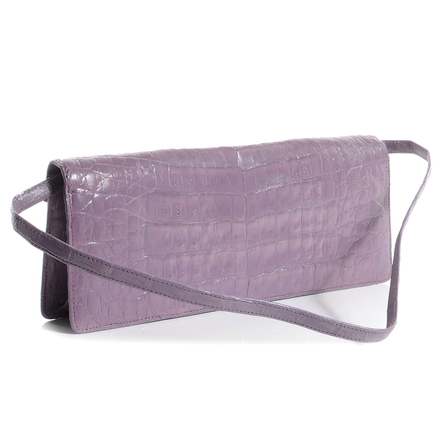 Nancy Gonzalez Crocodile Envelope Clutch Lilac 4 of 8