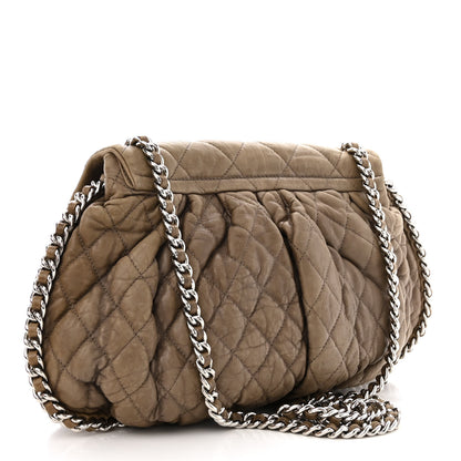Chanel Washed Lambskin Quilted Large Chain Around Messenger Taupe 3 of 10