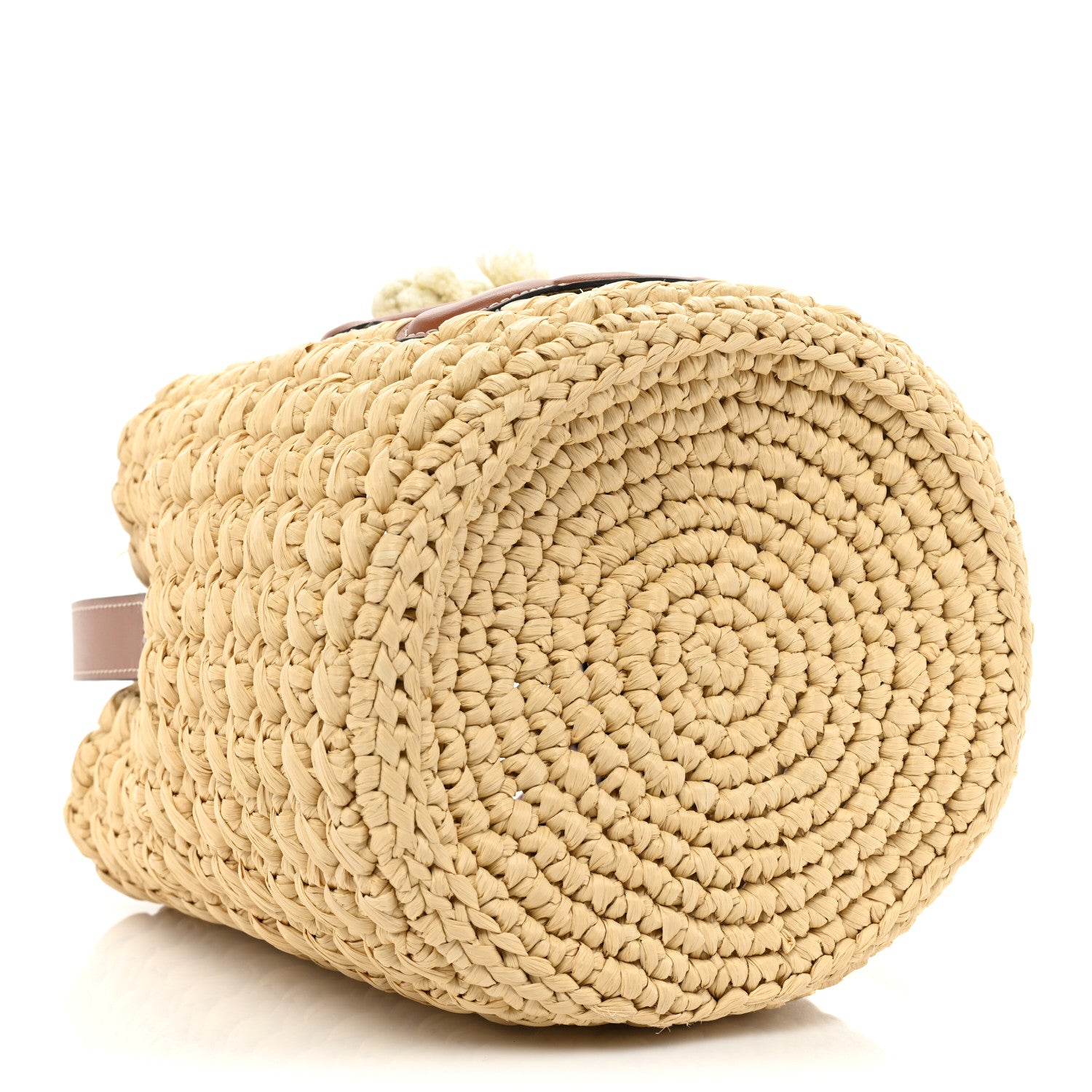Celine Raffia Calfskin Drawstring Teen Natural Tan 4 of 9