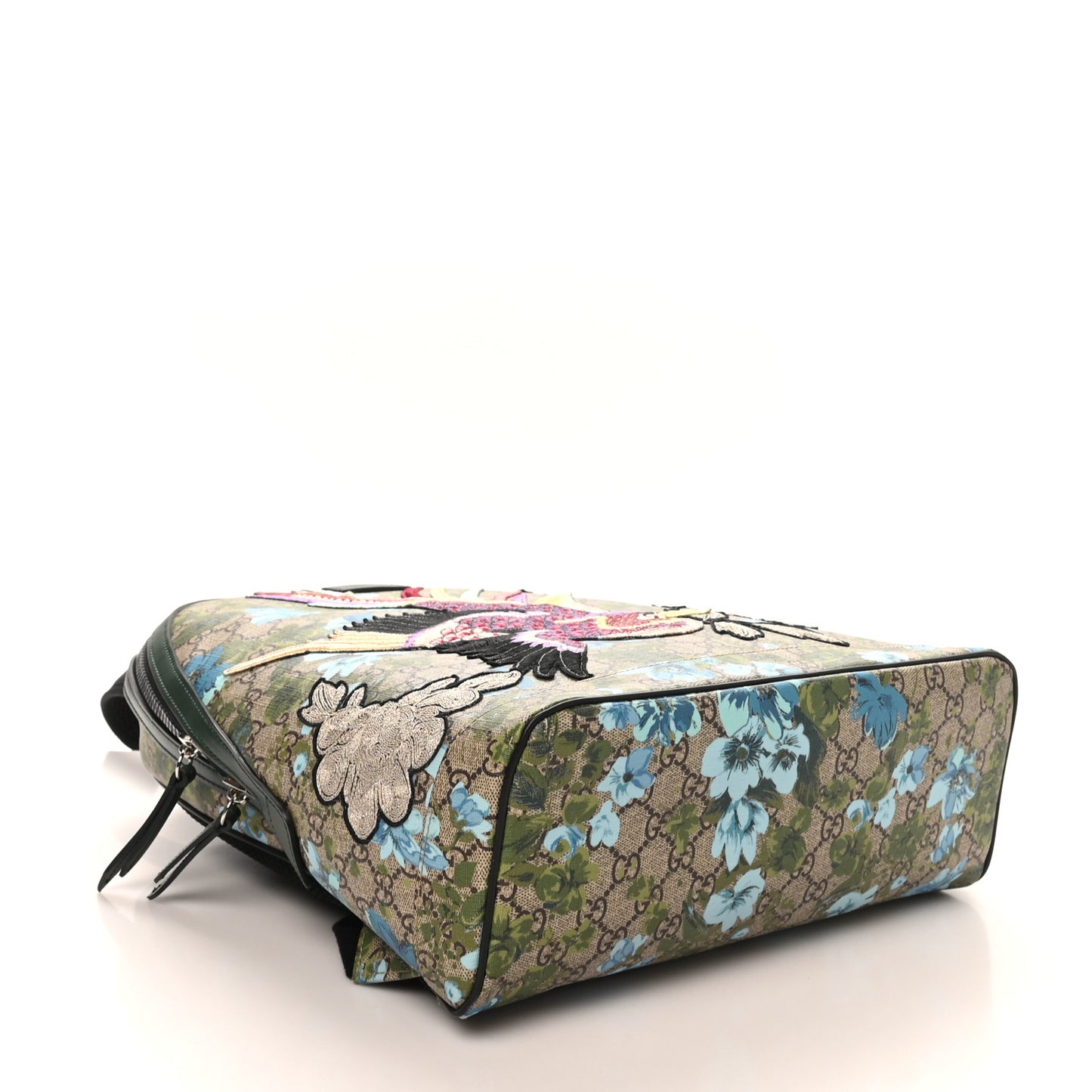 GG Supreme Monogram Blooms Bird Embroidered Dome Backpack