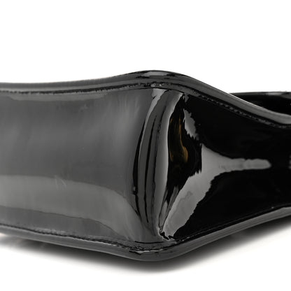 Chanel Patent Quilted Mini Graphic Catch Flap Black 10 of 12