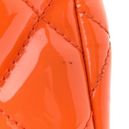 Chanel Patent Quilted Small Coco Shine Flap Orange 13 of 14