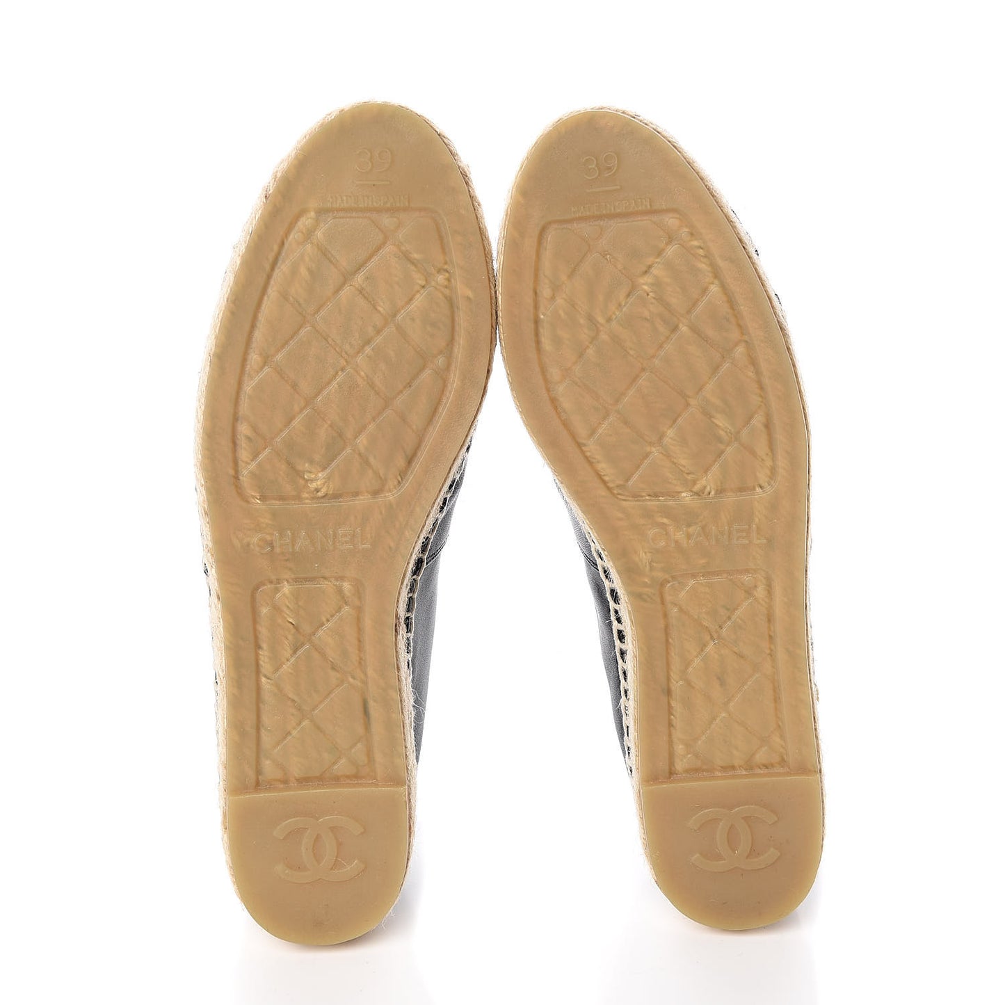 Lambskin CC Espadrilles 39 Black