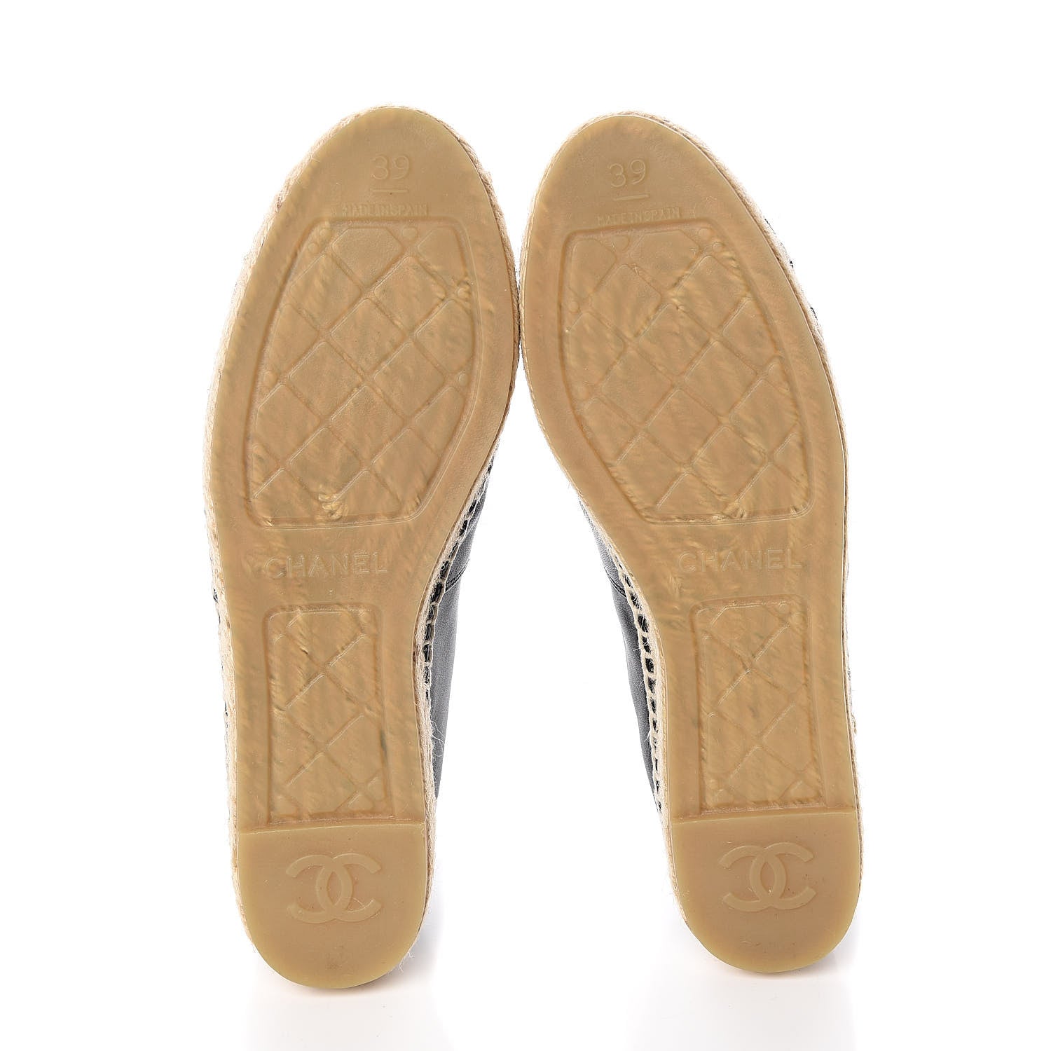 Chanel Lambskin CC Espadrilles 39 Black 5 of 11