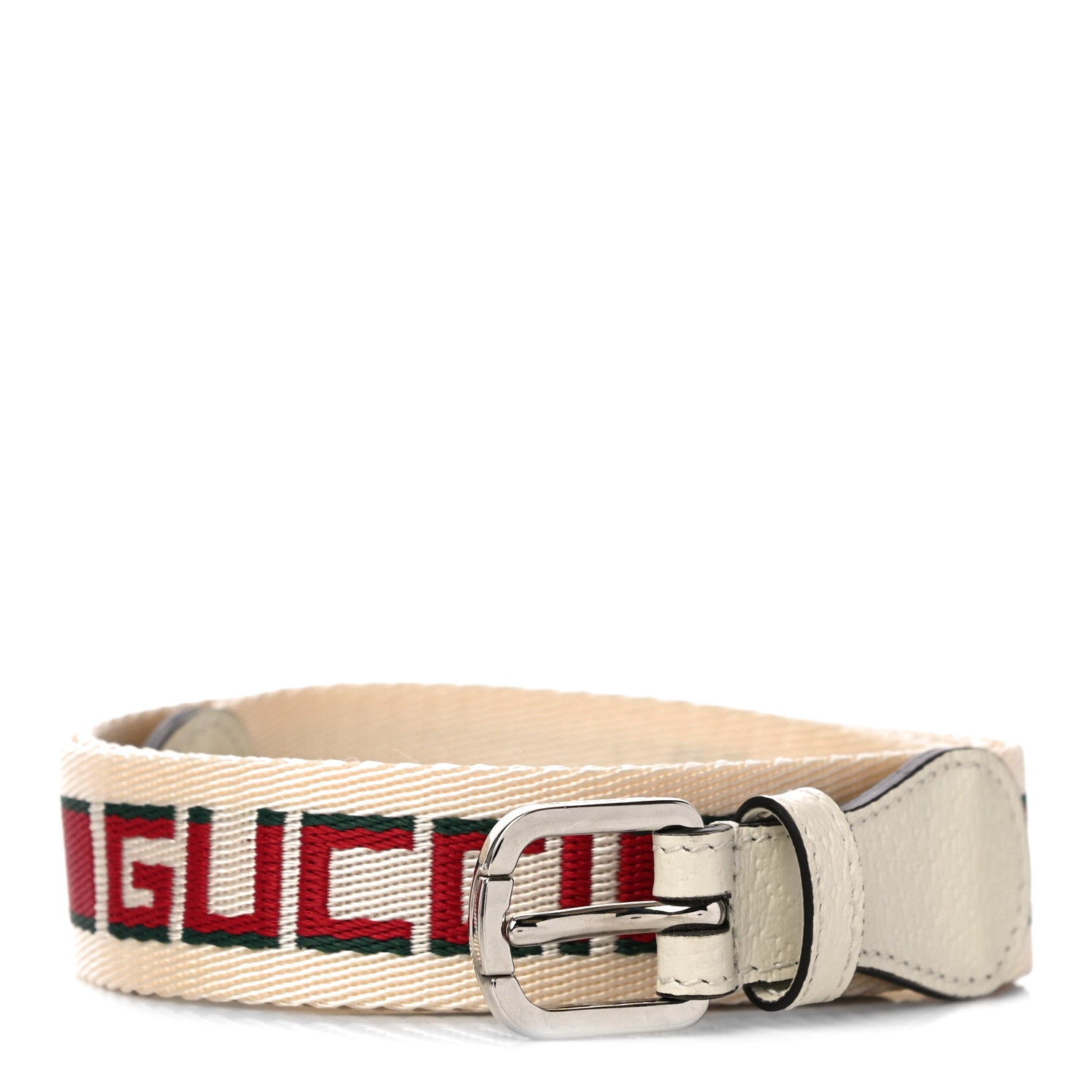 Gucci Jacquard Stripe Belt 100 40 White 1 of 6