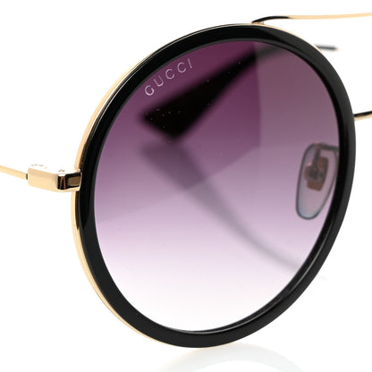 Gucci Metal Round Frame Sunglasses GG0061S Black 7 of 8