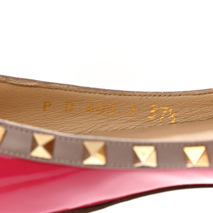Valentino Garavani Patent Nappa Rockstud Ballerina Flats 37.5 Framboise Poudre 8 of 8