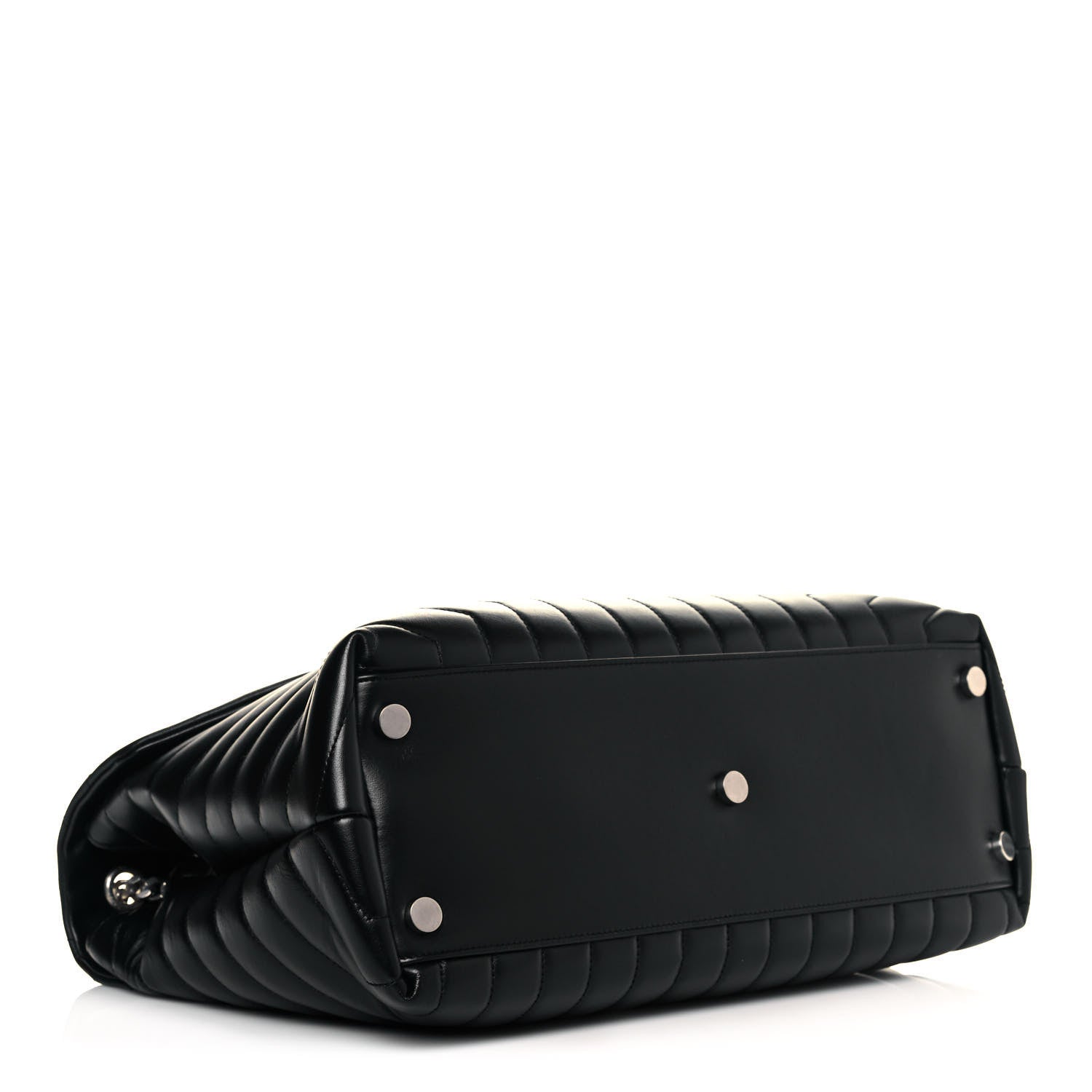 Saint Laurent Calfskin Y Quilted Monogram Large Loulou Chain Satchel Black 4 of 12