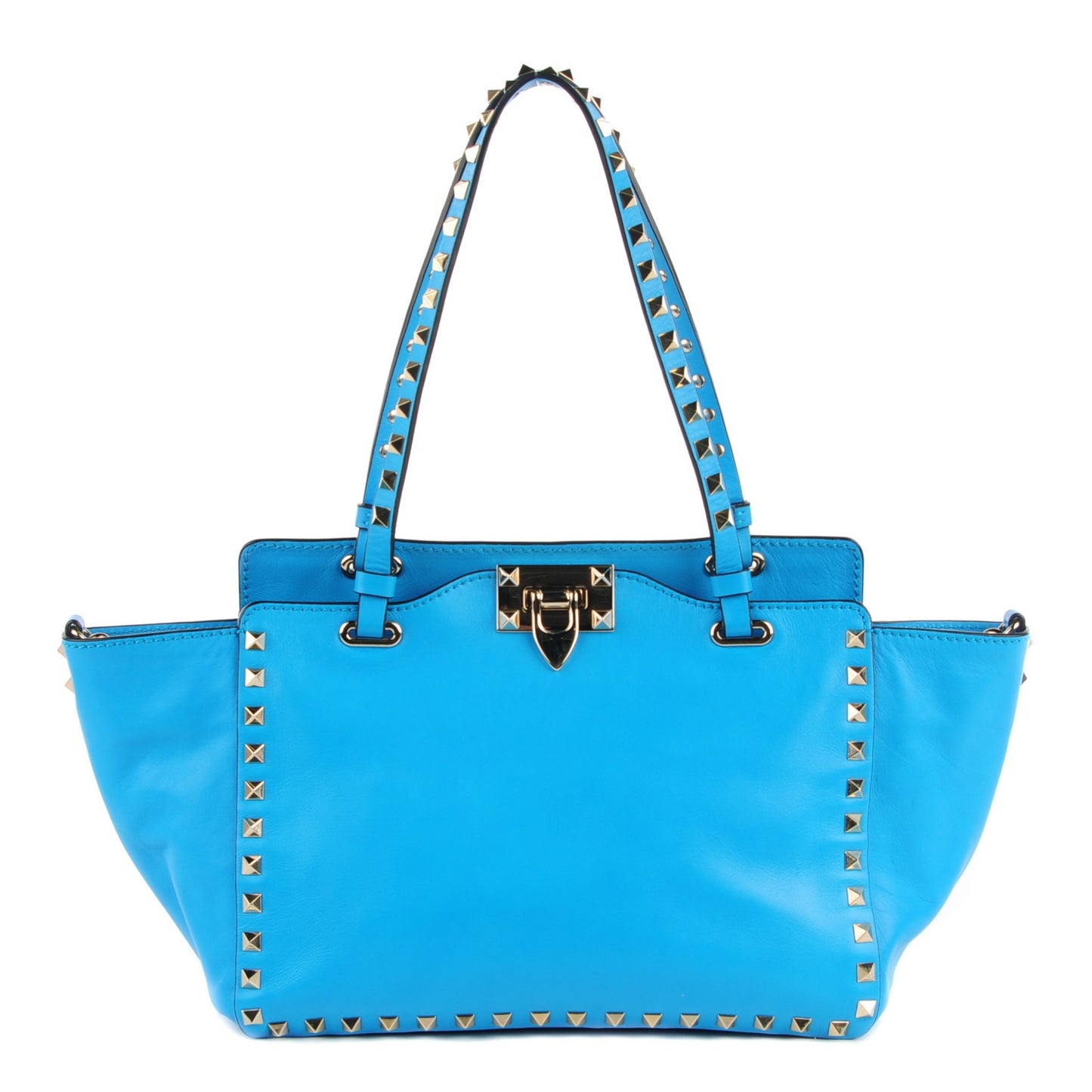 Vitello Small Rockstud Tote Parrot