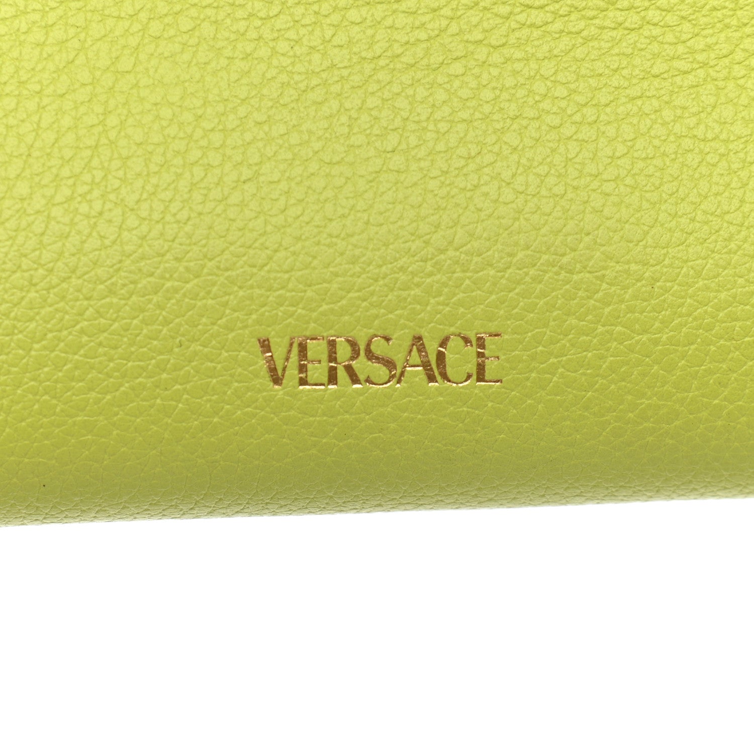 Versace Calfskin Medusa Small Top Handle Handbag Lime 11 of 12