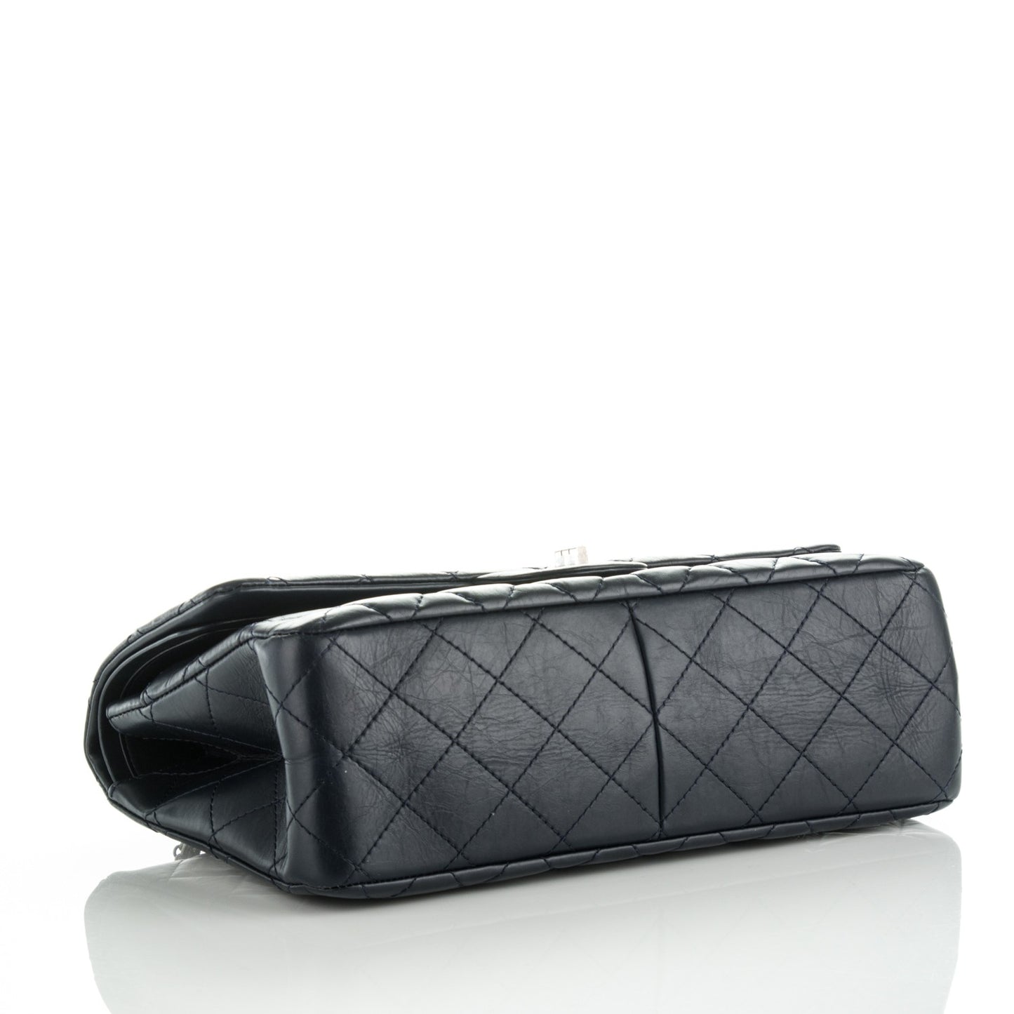 Aged Calfskin Quilted 2.55 Reissue 227 Flap Dark Navy
