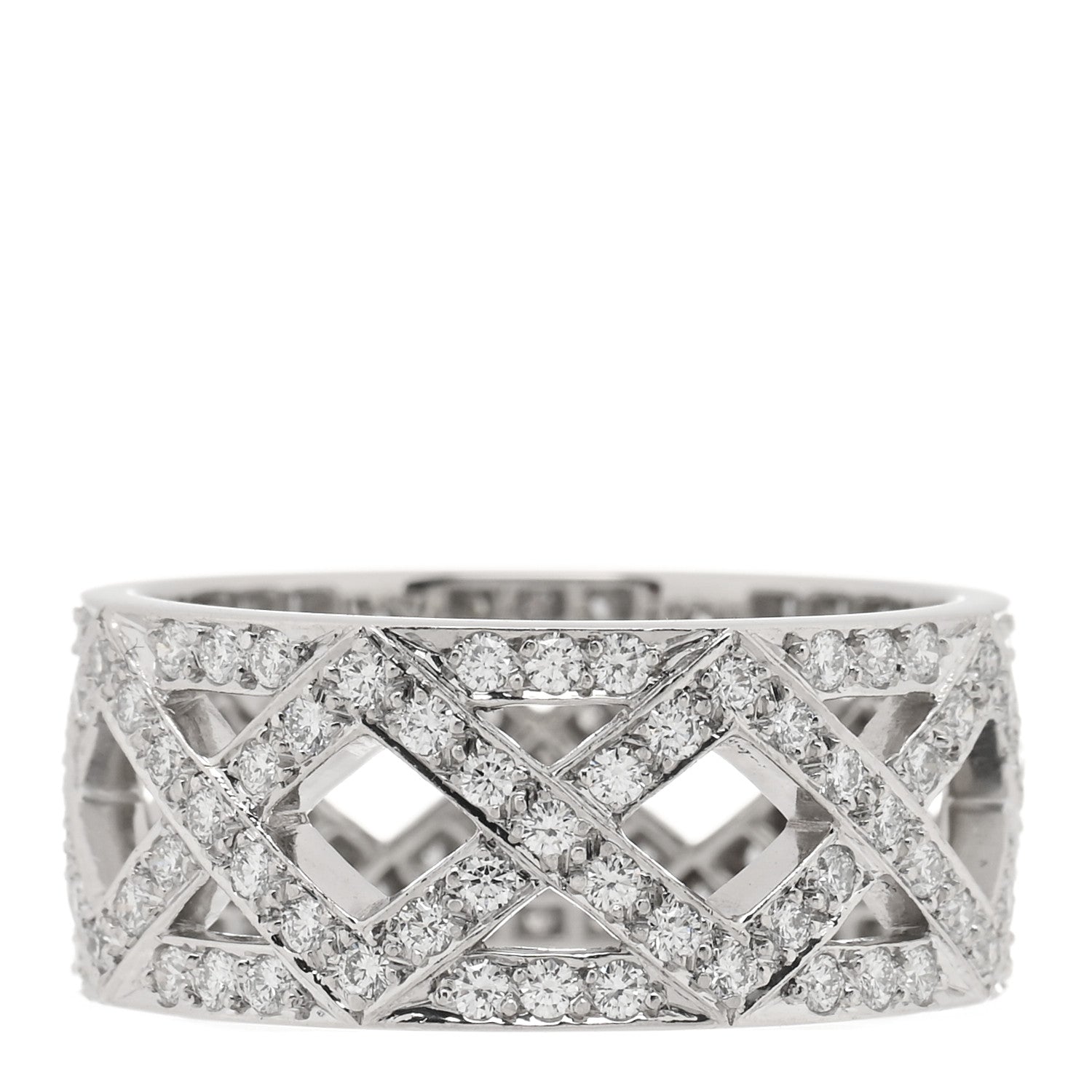 Tiffany Platinum Diamond Legacy Celebration Braided Band Ring 54 7 3 of 5
