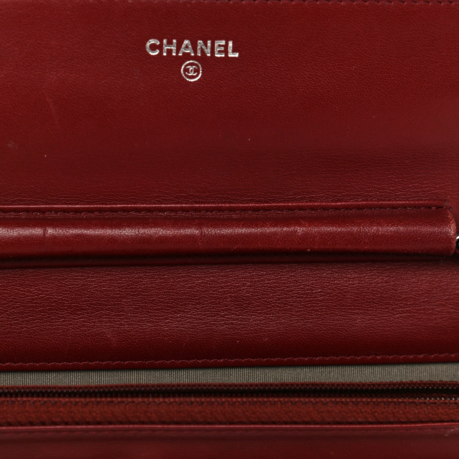Chanel Caviar Timeless CC Wallet on Chain WOC Dark Red 18 of 18