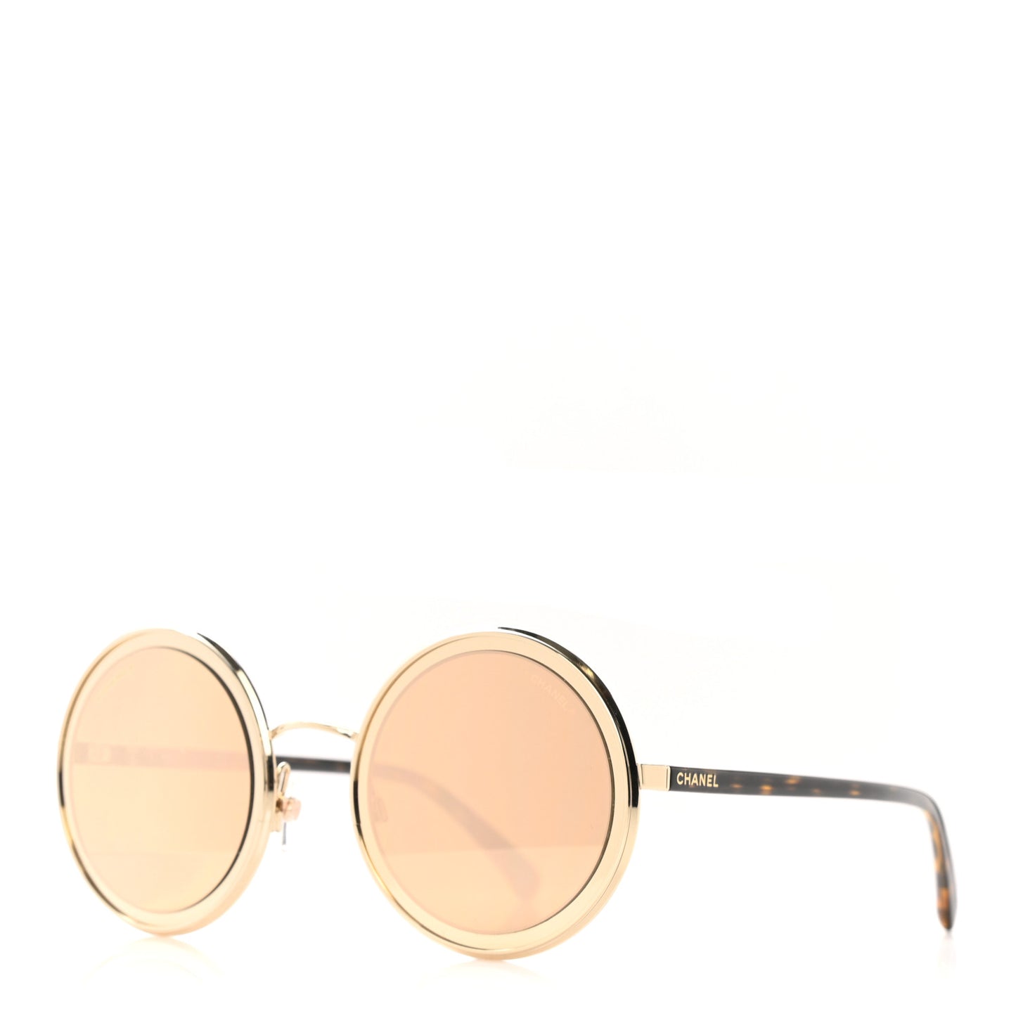 Metal Round Sunglasses 4226 Tortoise Gold
